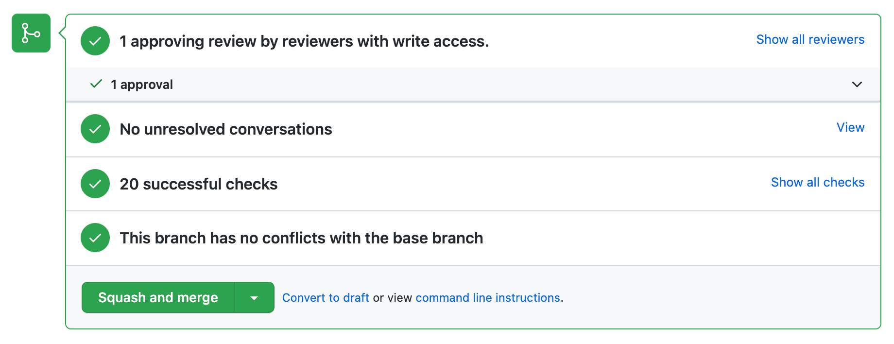 Pull Request Squash and Merge